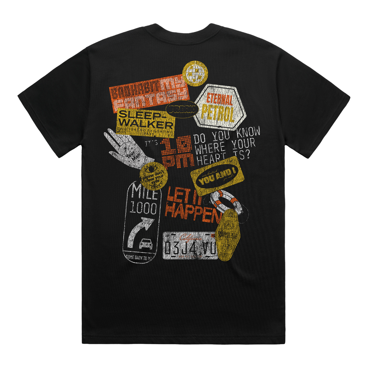 STICKER COLLAGE BLACK TEE